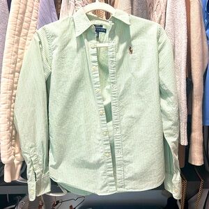 Ralph Lauren women Skim Fit Size 0 Green Blouse